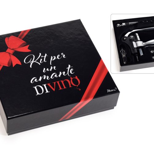 Cutie cadou 4 accesorii somelier pentru vin