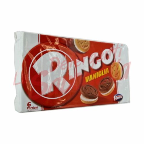 Biscuiti Ringo umpluti cu crema de vanilie 330 gr-6 portii cu cate 6 biscuiti