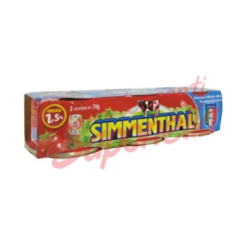 Carne Simmenthal de bovina in gelatina vegetala 3 x 70 gr