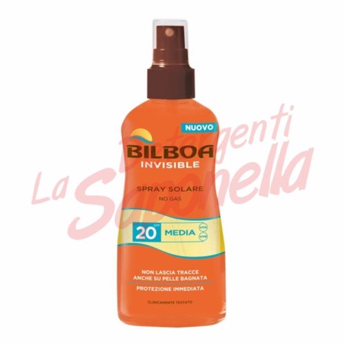 Spray protectie solara Bilboa fara gaz invizibil protectie medie SPF 20 / 200 ml