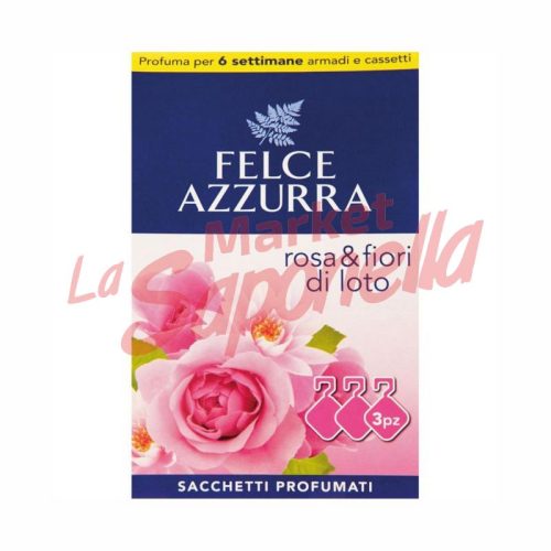 Saculeti parfumati trandafir si lotus Felce Azzurra – 3 bucati