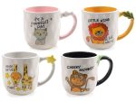 Cană ceramică de 480 ml cu decor în relief-1buc