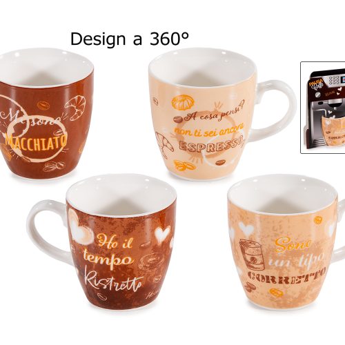 Set 2 cești de porțelan pentru cafea 70 ml