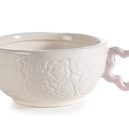 Cana de porțelan de 150 ml cu mâner floral-1buc
