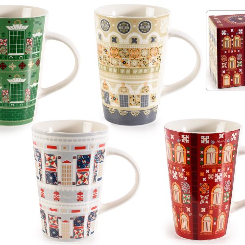Cană de porțelan decorată de 400 ml-1buc