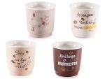 Ceașcă de cafea din porțelan de 90 ml cu inscripție-1buc