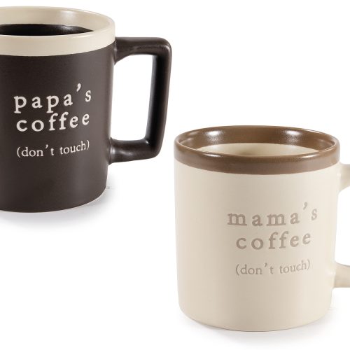 Cană de porțelan de 400 ml cu inscripția gravată „mama și tata”- 1buc