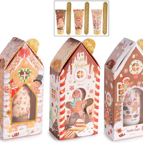 Cutie cadou "Biscottini"cu crema maini si pila unghii(diverse arome) 40ml