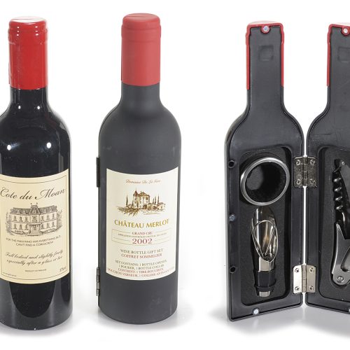 Sticla cu 3 accesorii somelier pentru vin