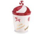 Borcan ceramic decorat cu bomboane