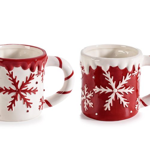 Cana ceramica craciun fulg nea 400ml -1buc