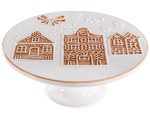 Platou cu picior ceramica turta dulce