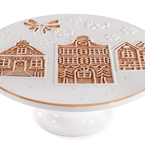 Platou cu picior ceramica turta dulce