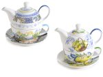 Set cana,ceainic si farfurie portelan "Agrumi del Mediterraneo"1 buc