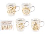Set de 2 cesti cafea albe Magic Christmas din portelan