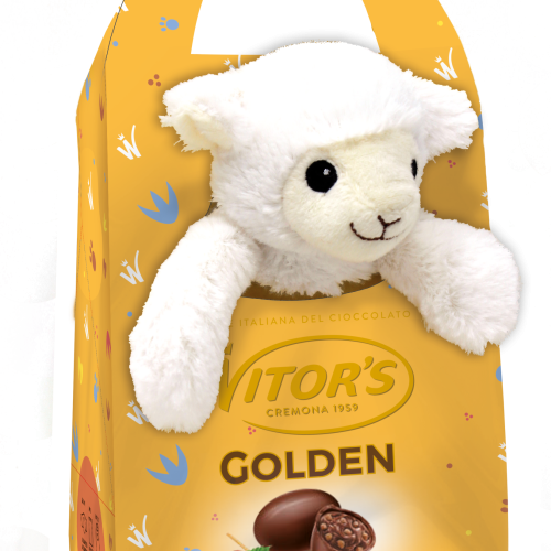 Oua Witor's Golden cu ciocolata, lapte,alune si cereale 120gr
