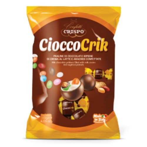 Praline Crispo Cioccocrik cu arahide 115 g