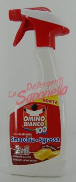 Spray degresant tesaturi Omino Bianco 2 in 1 pre-tratament pete cu marsiglia 500 ml