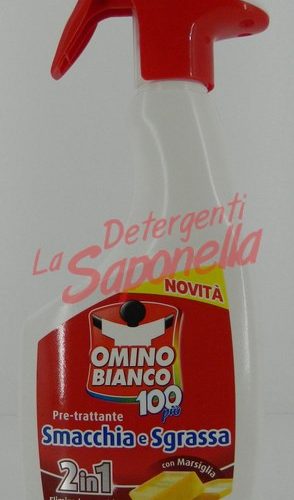 Spray degresant tesaturi Omino Bianco 2 in 1 pre-tratament pete cu marsiglia 500 ml