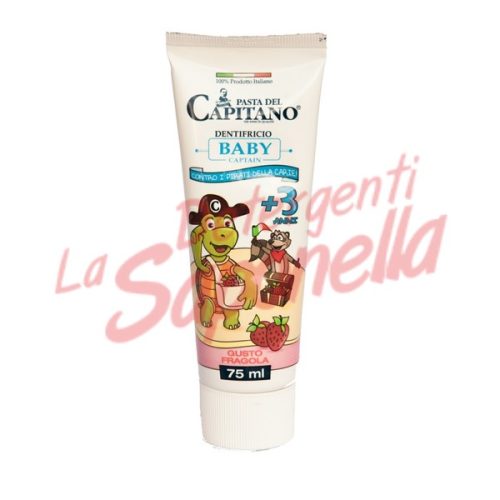 Pasta de dinti Pasta del Capitano pentru copii +3 ani cu gust de capsuni 75 ml