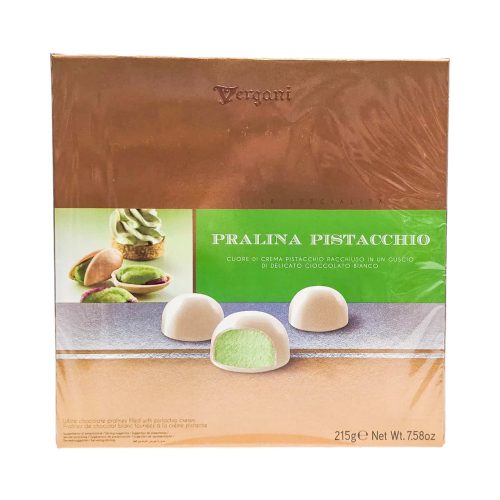 Praline Vergani ciocolata alba si fistic 215gr
