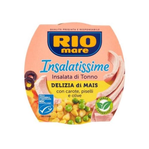 Salata de ton Rio Mare cu porumb, mazare si masline 160gr