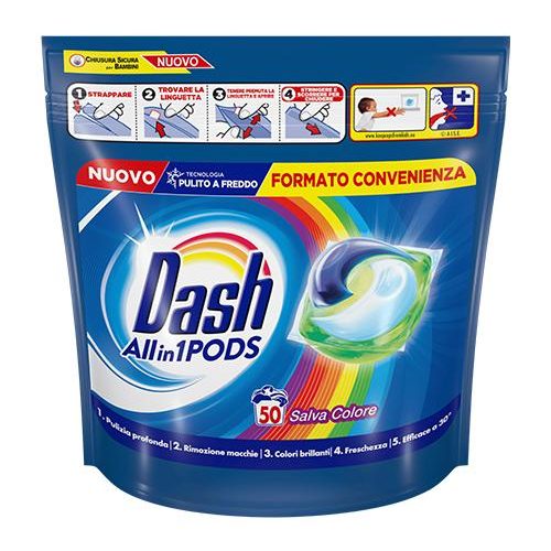 Detergent pernute Dash color 50 buc 1190 g