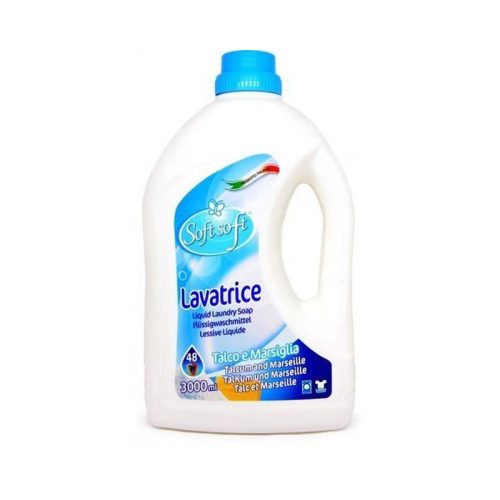 Detergent lichid rufe SoftSoft cu talc si marsiglia 3L 48 spalari