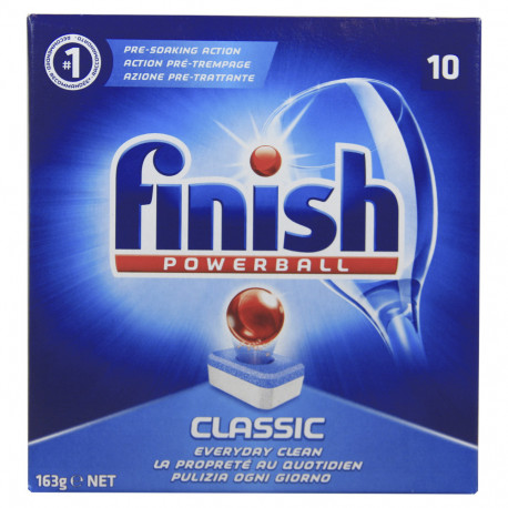 Tablete Finish clasic pentru masina de spalat vase 163gr 10buc