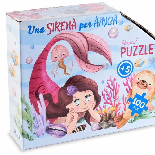 Puzzle 100 de piese din carton cu cutie formata