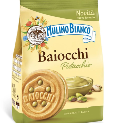 Biscuiti Mulino Bianco"Baiocchi"cu fistic 240gr