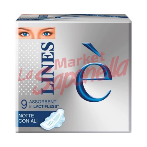 Lines E’ absorbante de noapte cu aripioare-9 bucati