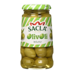 Masline verzi Sacla intregi fara gluten in saramura 300gr