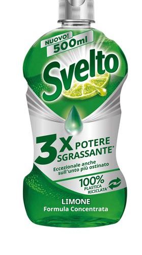 Detergent de vase Svelto gel activ cu lamaie verde 500 ml