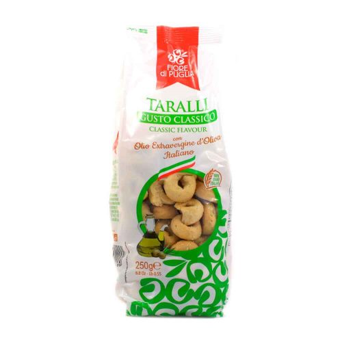 Covrigei Taralli Fiore di Puglia cu ulei extravirgin de masline 250gr