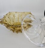Caseta cristalin Bohemia Samba amber 21 cm