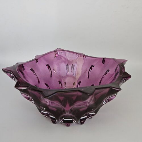 Fructiera Bohemia cristalin mov 21cm