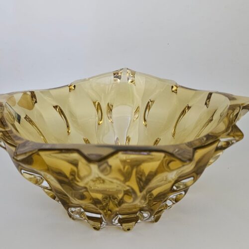 Fructiera Bohemia Samba amber 21cm